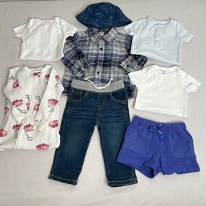 Lot of 8 Infant Boy 12 Month Carter's Fall Winter Clothes